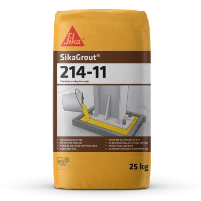 Vữa Rót SikaGrout®-214-11 - Vữa Xi Măng Không Co Ngót Chịu Tải Cao